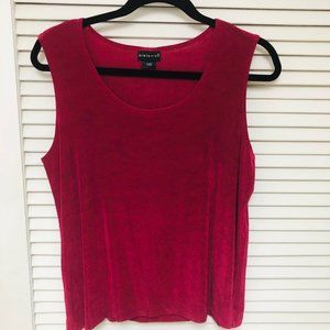 Citiknits Raspberry Slinky Travel Knit Tank Top Women's M‎ Wrinkle Resistant